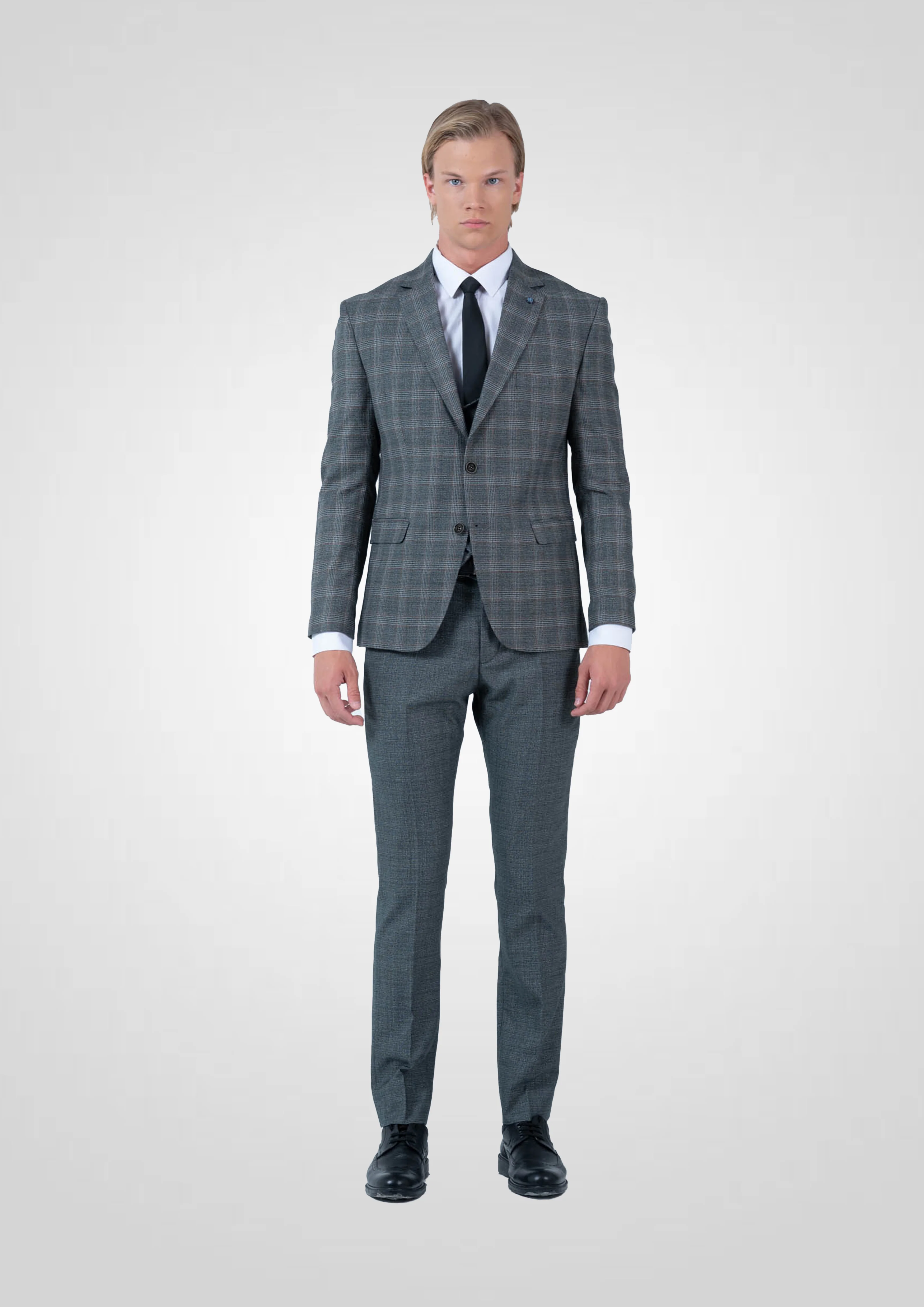 Plead Gray Mehmet Emin Theke 3-Piece Vested Suit - Image 4