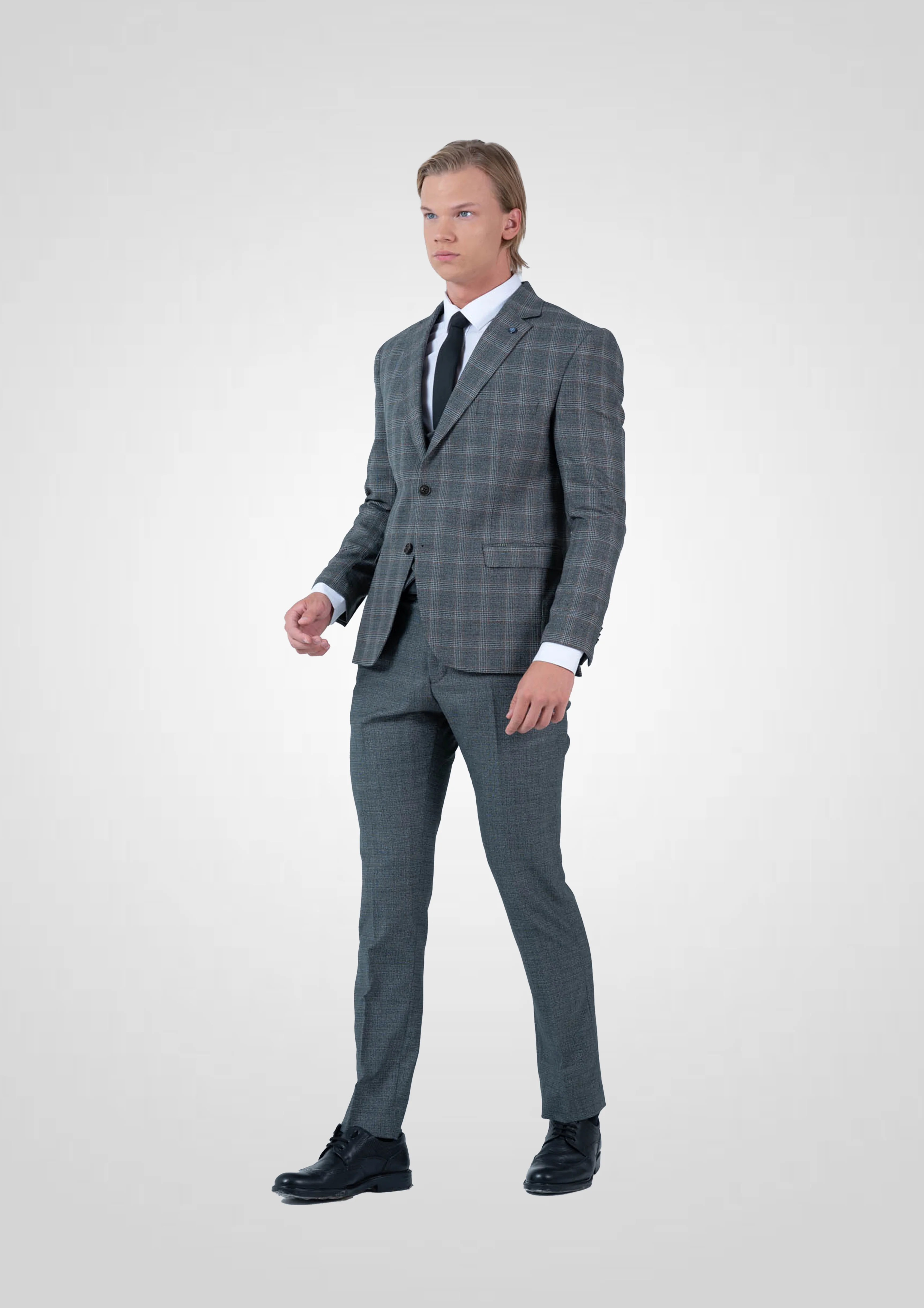 Plead Gray Mehmet Emin Theke 3-Piece Vested Suit - Image 5