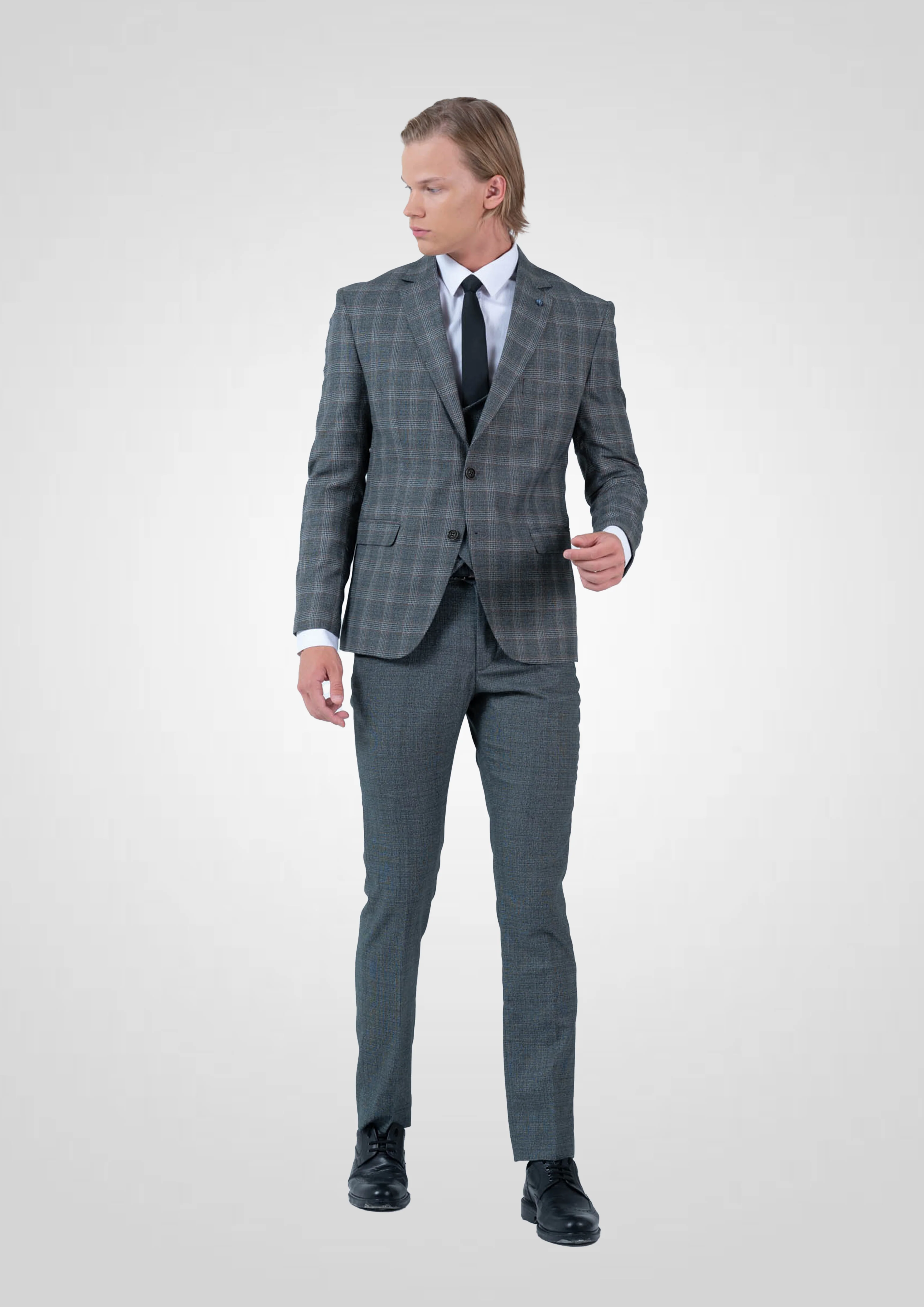 Plead Gray Mehmet Emin Theke 3-Piece Vested Suit - Image 6