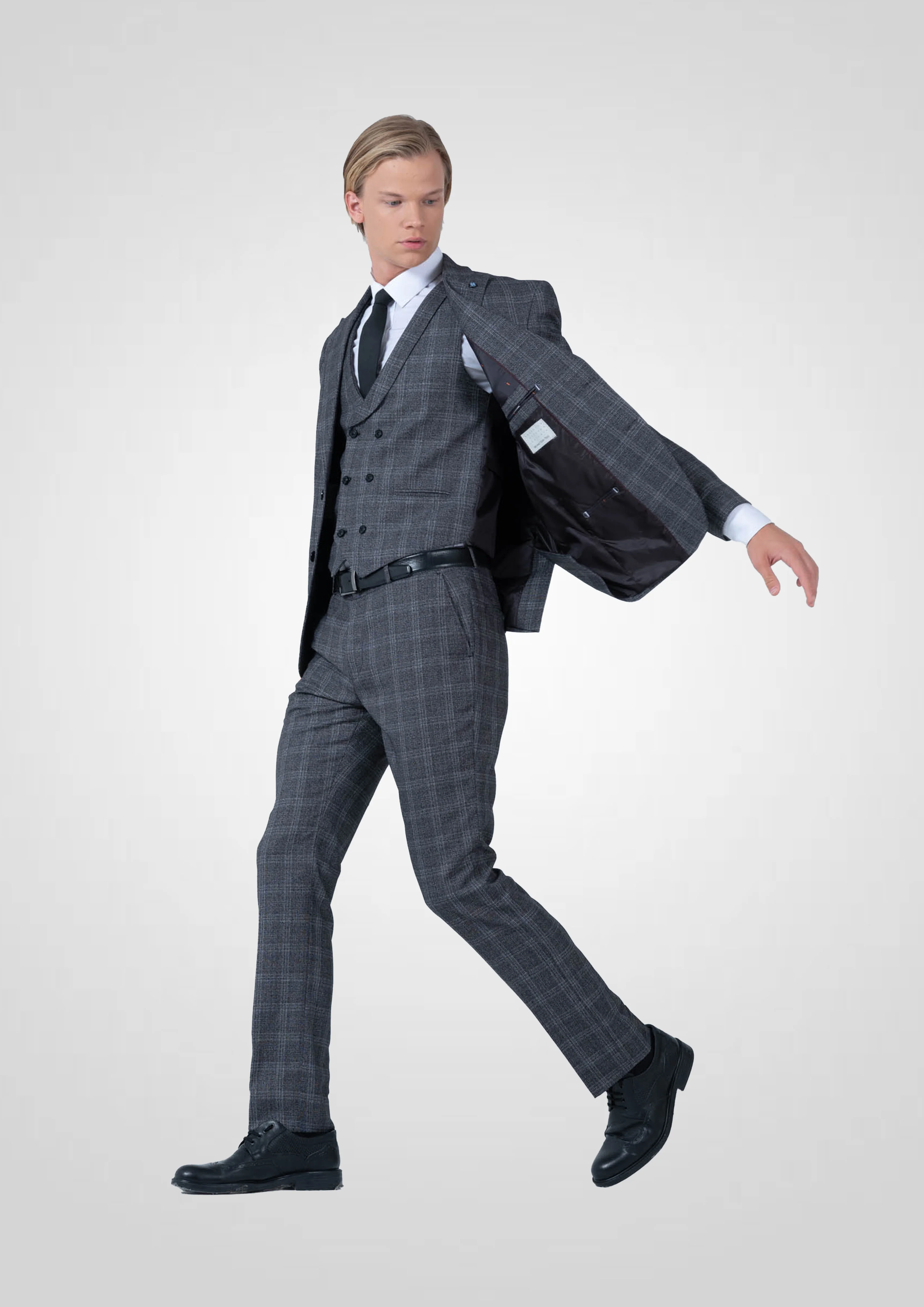 Plead Gray Mehmet Emin Theke 3-Piece Vested Suit - Image 7