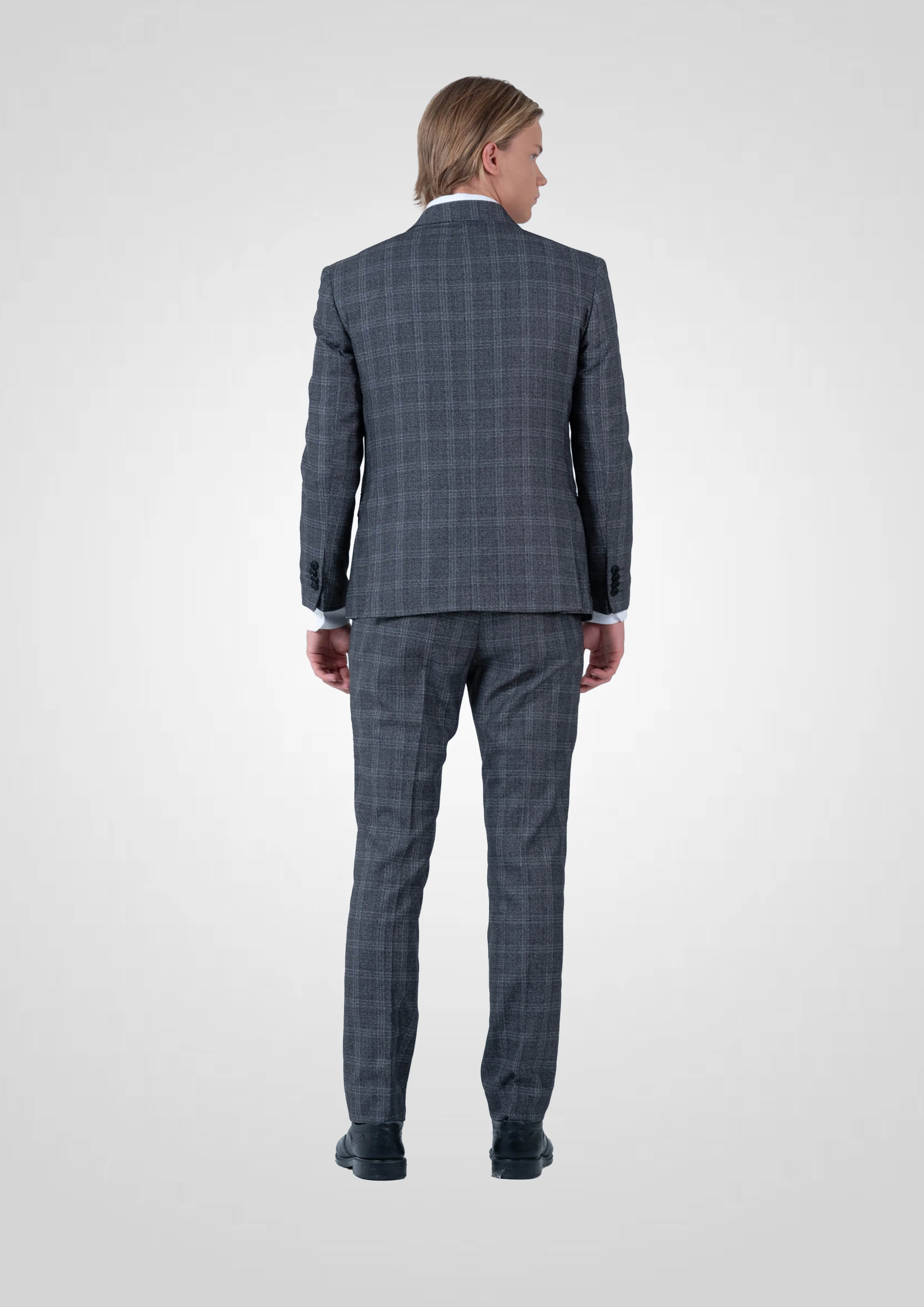 Dark Gray Mehmet Emin Theke 3-Piece Vested Suit - Image 3