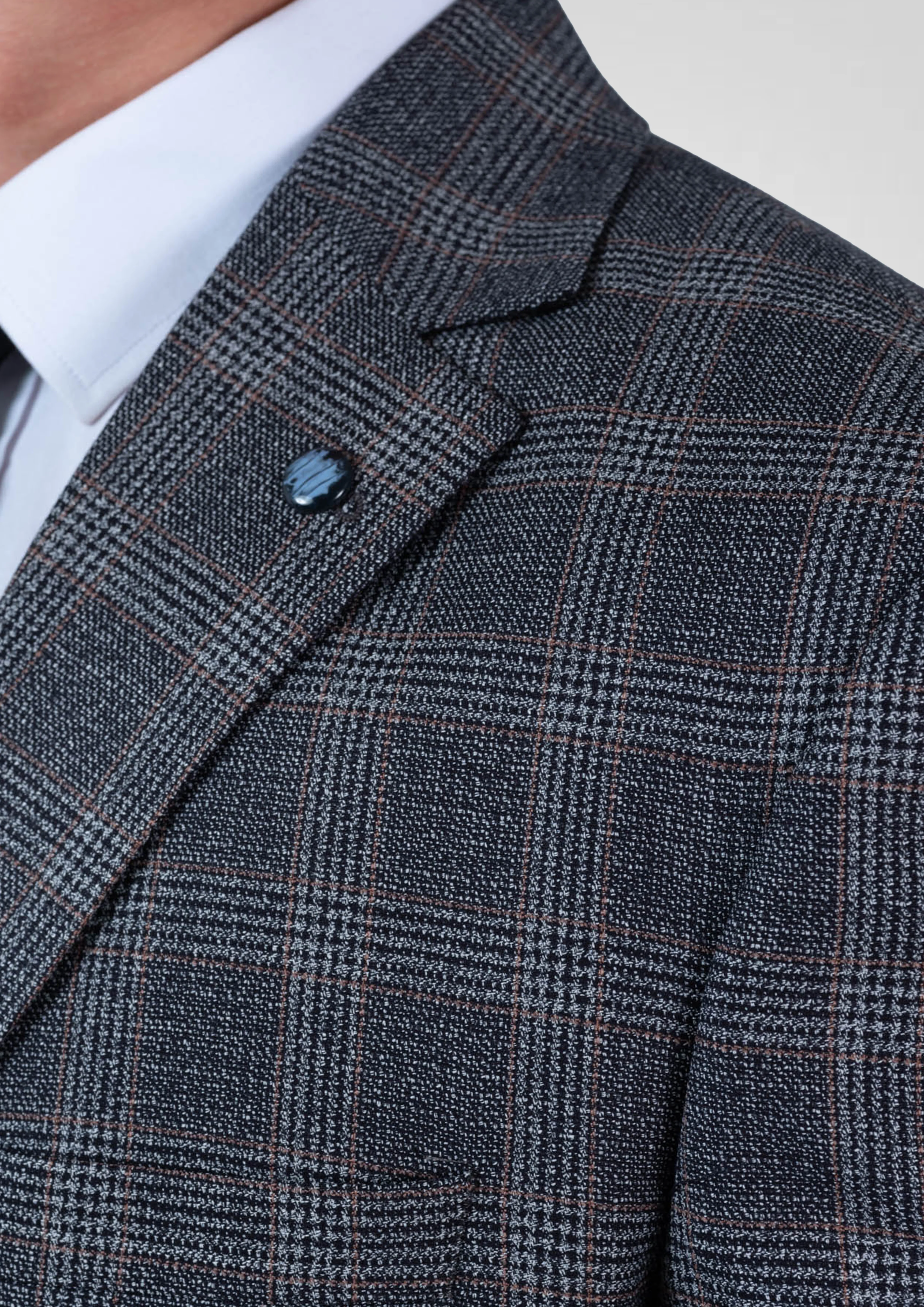 Dark Gray Mehmet Emin Theke 3-Piece Vested Suit - Image 4