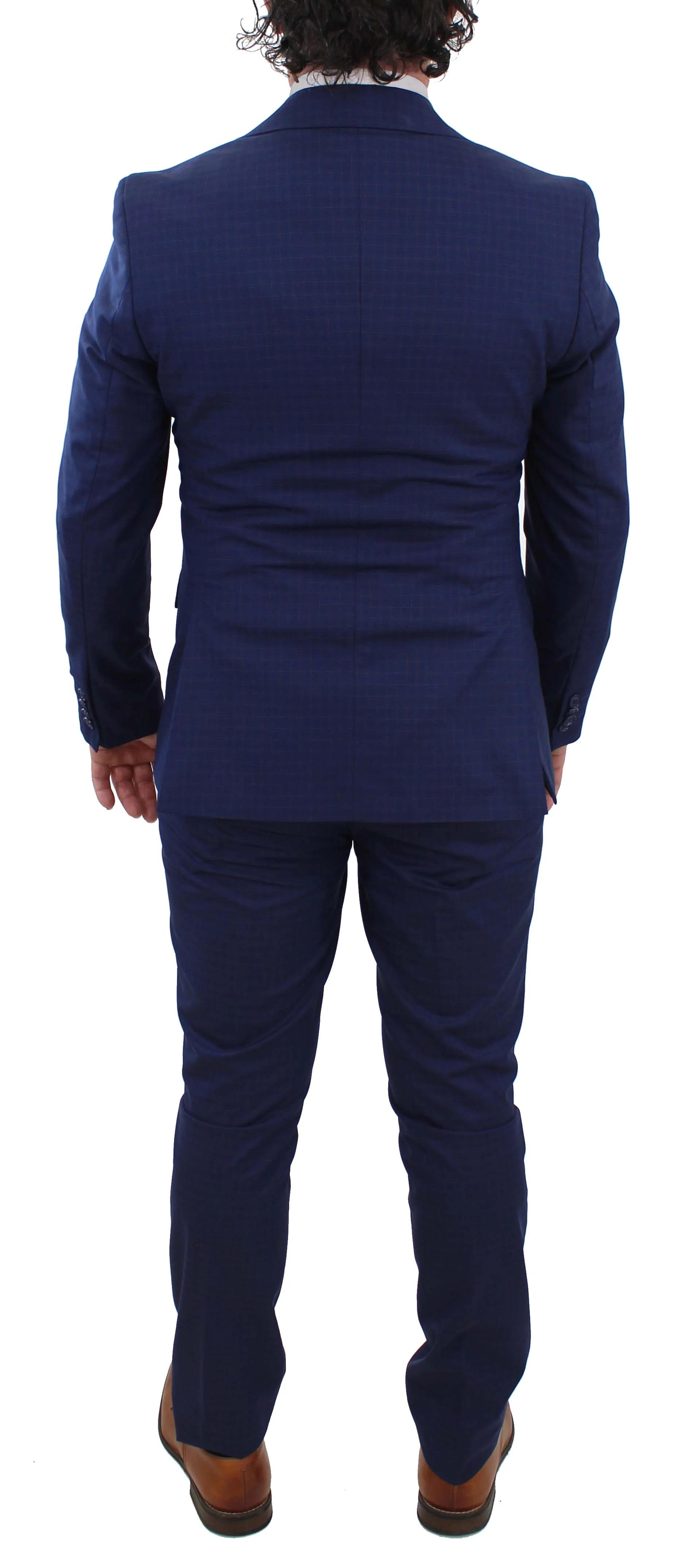 MEHMENT EMIN TEKE/TEKE IN,CHECK-2BDBU-SLIM-DRESSY SUITS-7159-BLUE - Image 3