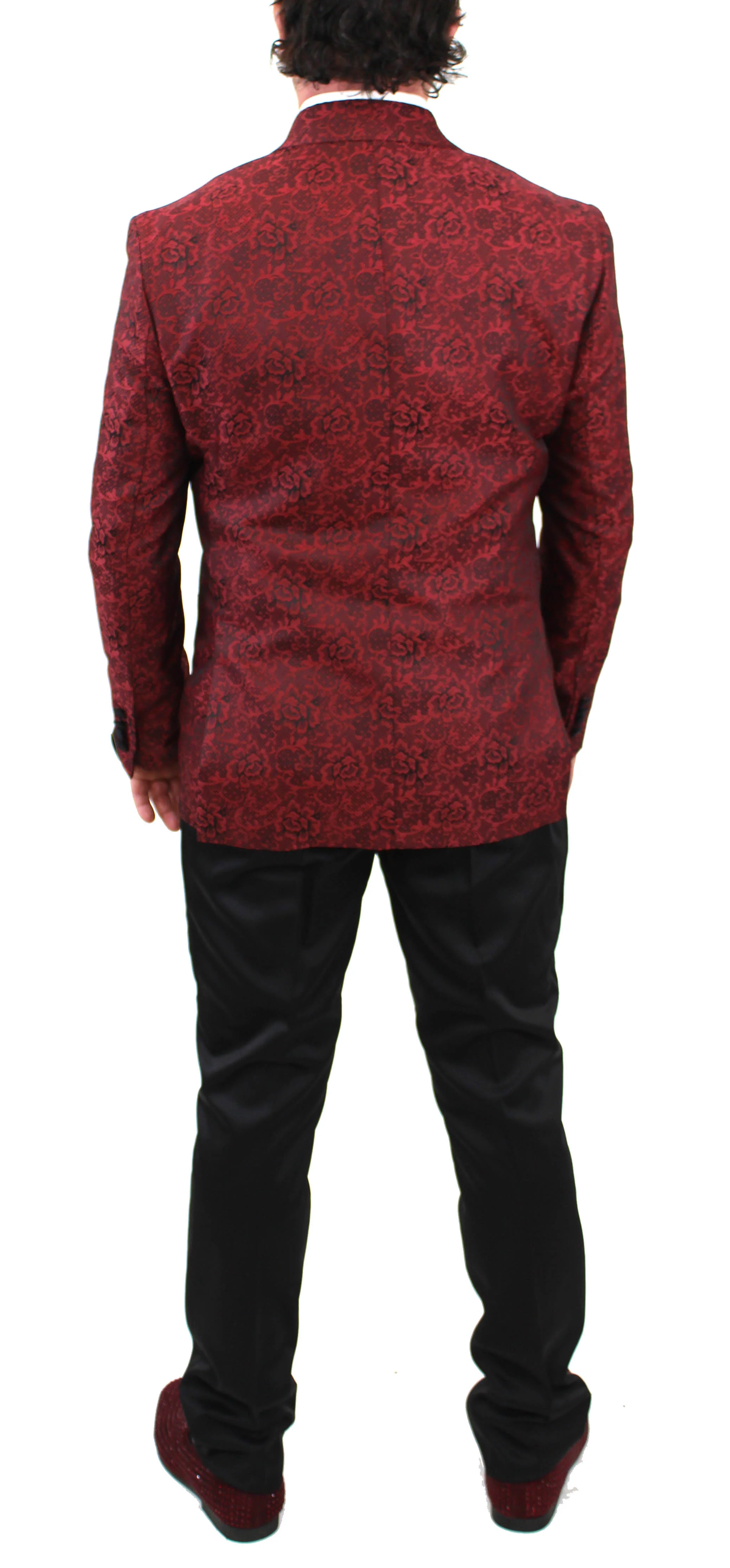 MEHMENT EMIN TEKE/TEKE IN,JACQUARD-1BDBV-TUXEDO SUITS-T11-BURGUNDY - Image 10