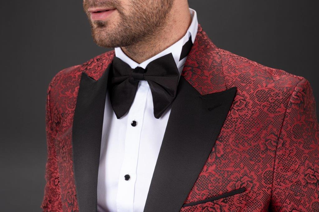 MEHMENT EMIN TEKE/TEKE IN,JACQUARD-1BDBV-TUXEDO SUITS-T11-BURGUNDY - Image 6