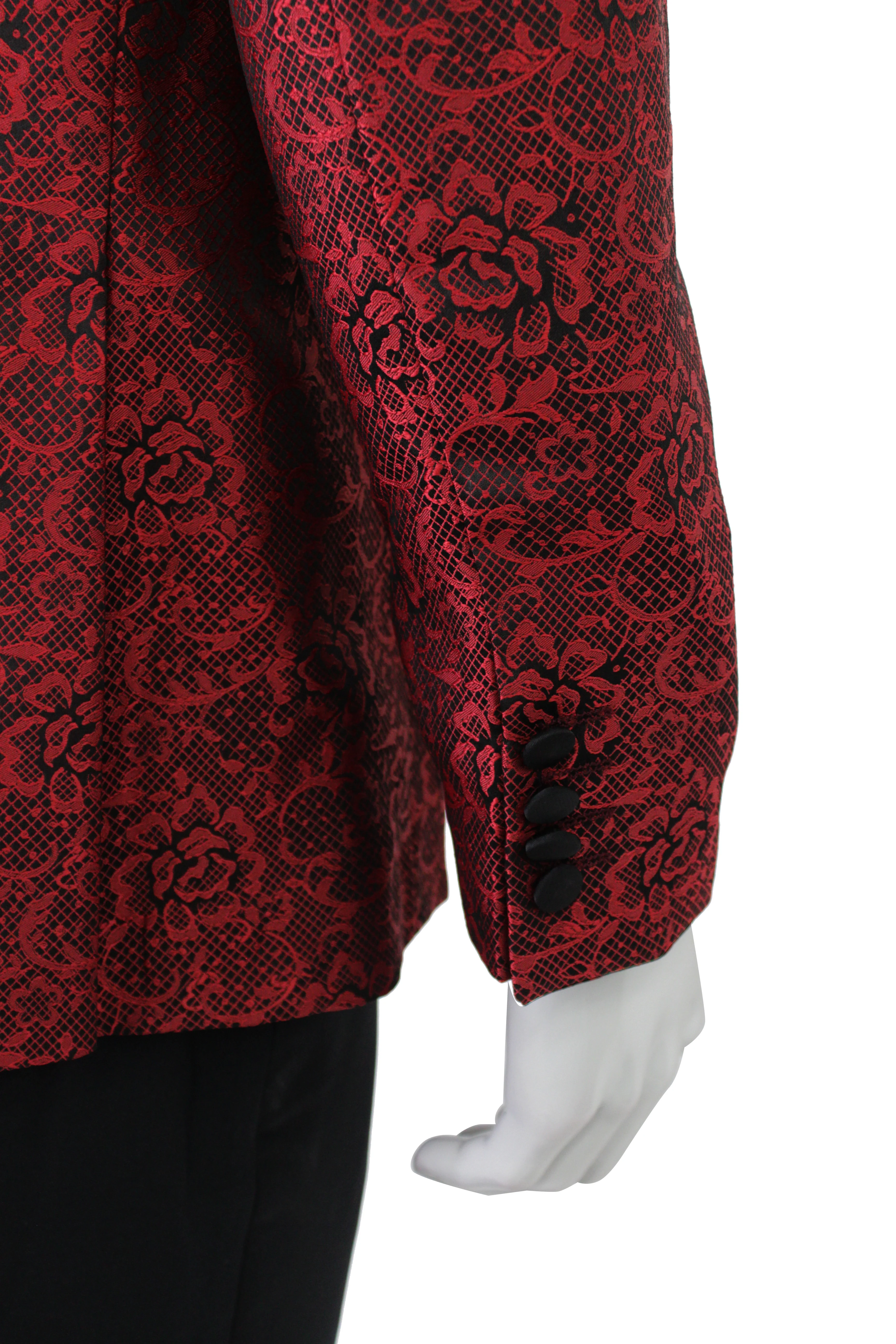 MEHMENT EMIN TEKE/TEKE IN,JACQUARD-1BDBV-TUXEDO SUITS-T11-BURGUNDY - Image 8
