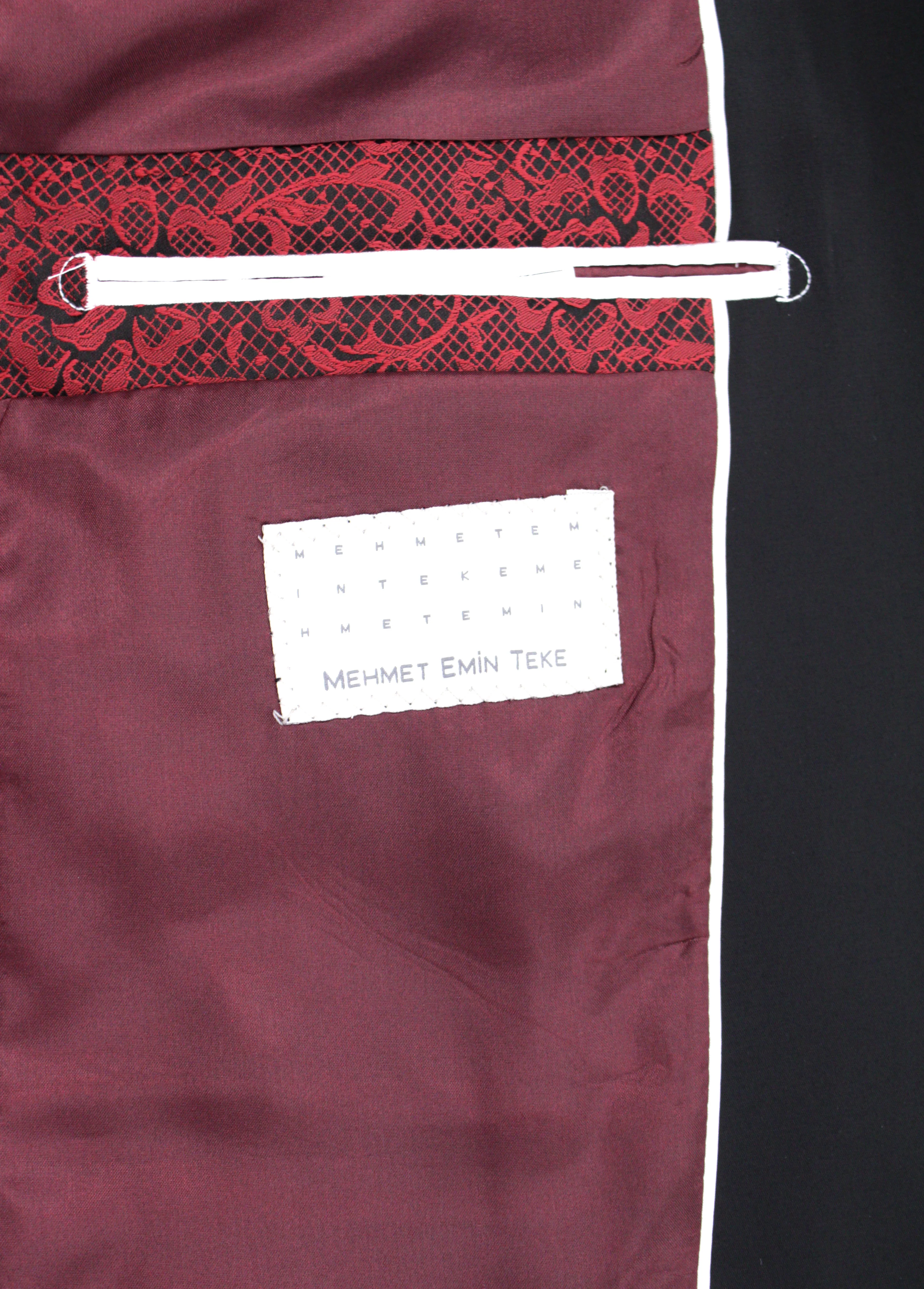 MEHMENT EMIN TEKE/TEKE IN,JACQUARD-1BDBV-TUXEDO SUITS-T11-BURGUNDY - Image 9