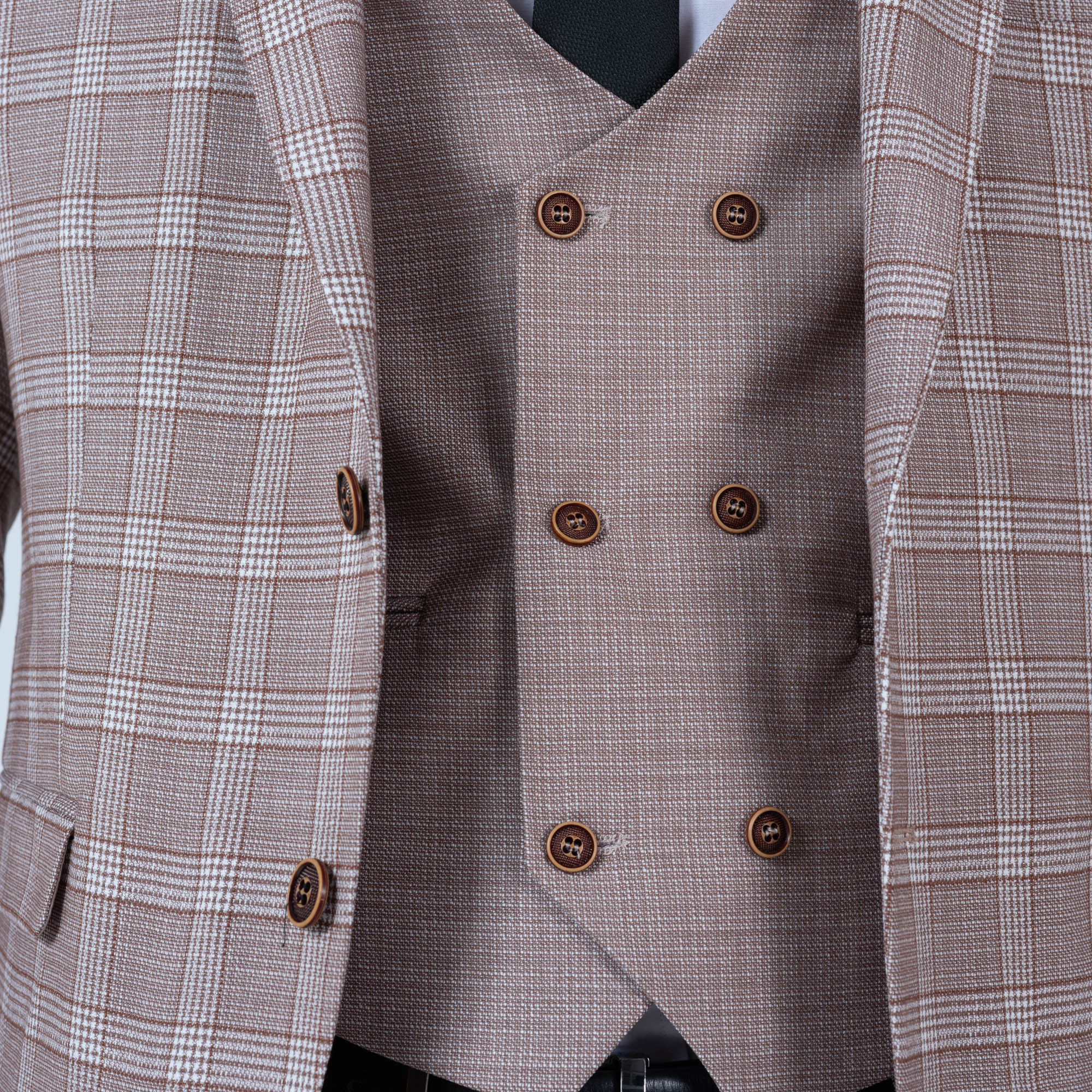 MEHMENT EMIN TEKE/TEKE IN,PLAID-2BDBU-DRESSY SUITS-511-BEIGE - Image 4