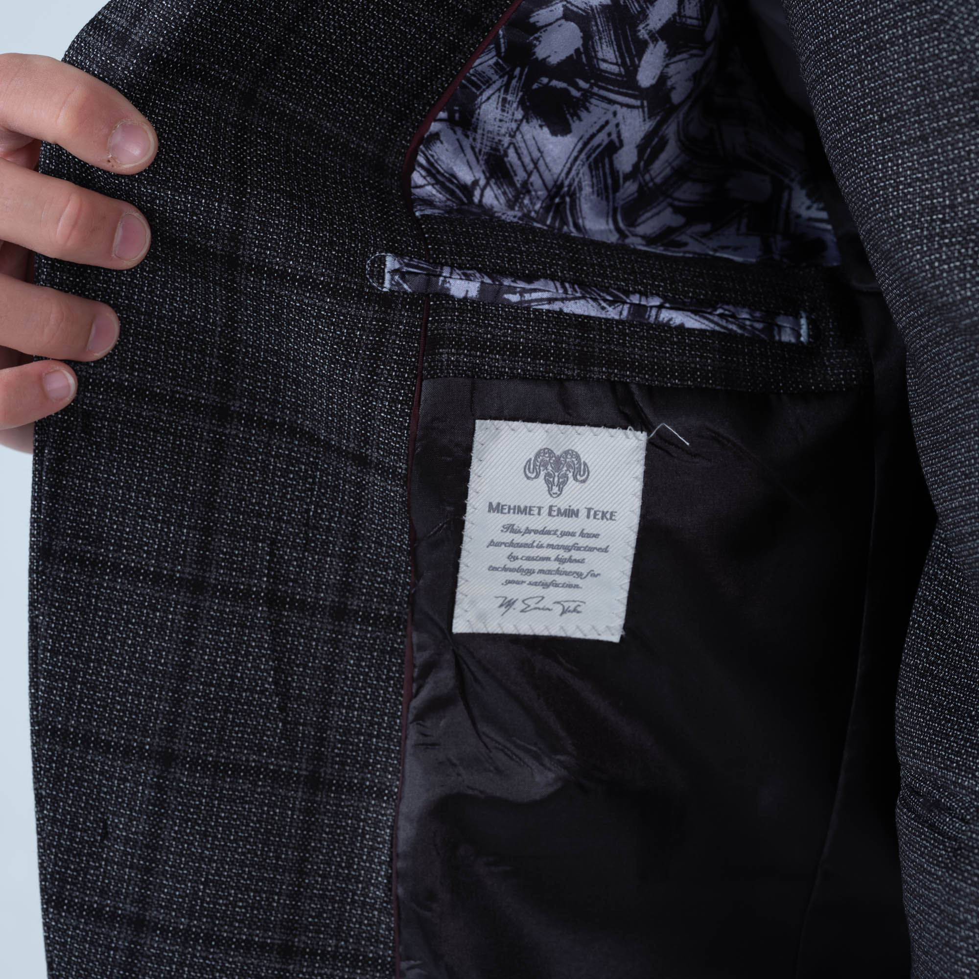 MEHMENT EMIN TEKE/TEKE IN,PLAID-2BDBU-DRESSY SUITS-511-CHARCOAL - Image 6