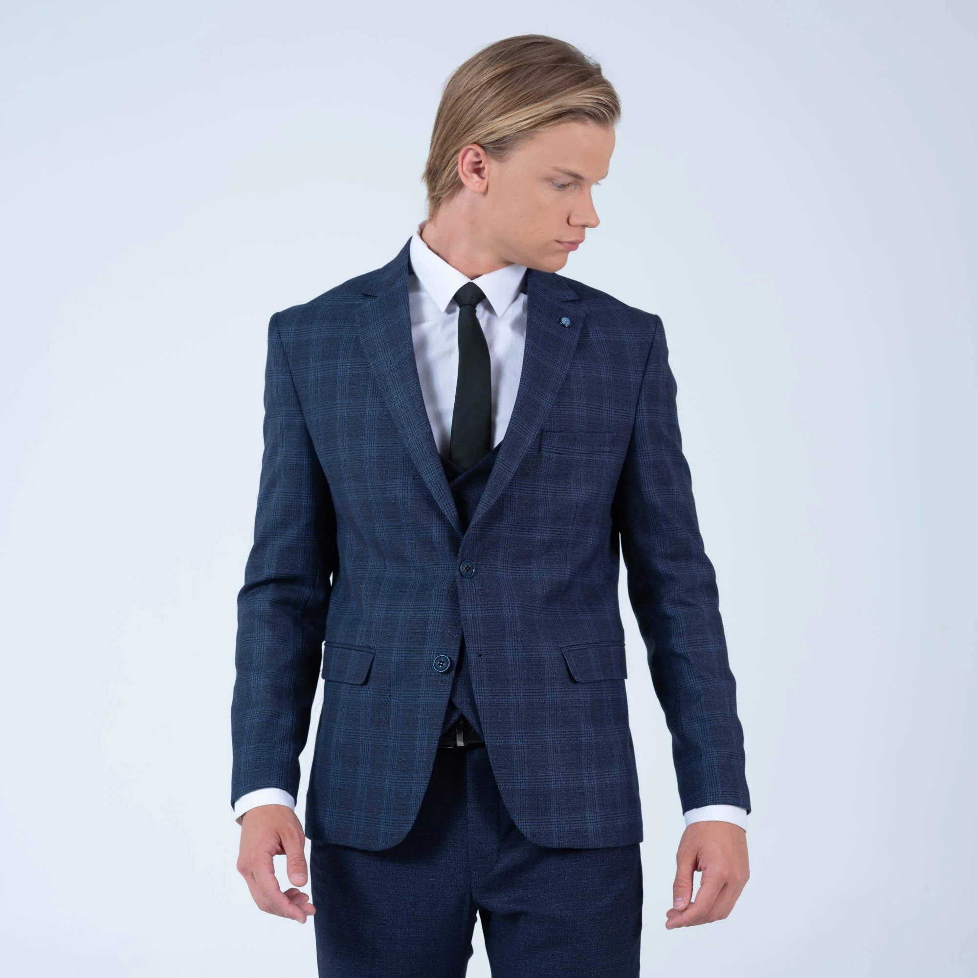 MEHMENT EMIN TEKE/TEKE IN,PLAID-2BDBU-DRESSY SUITS-511-NAVY - Image 4
