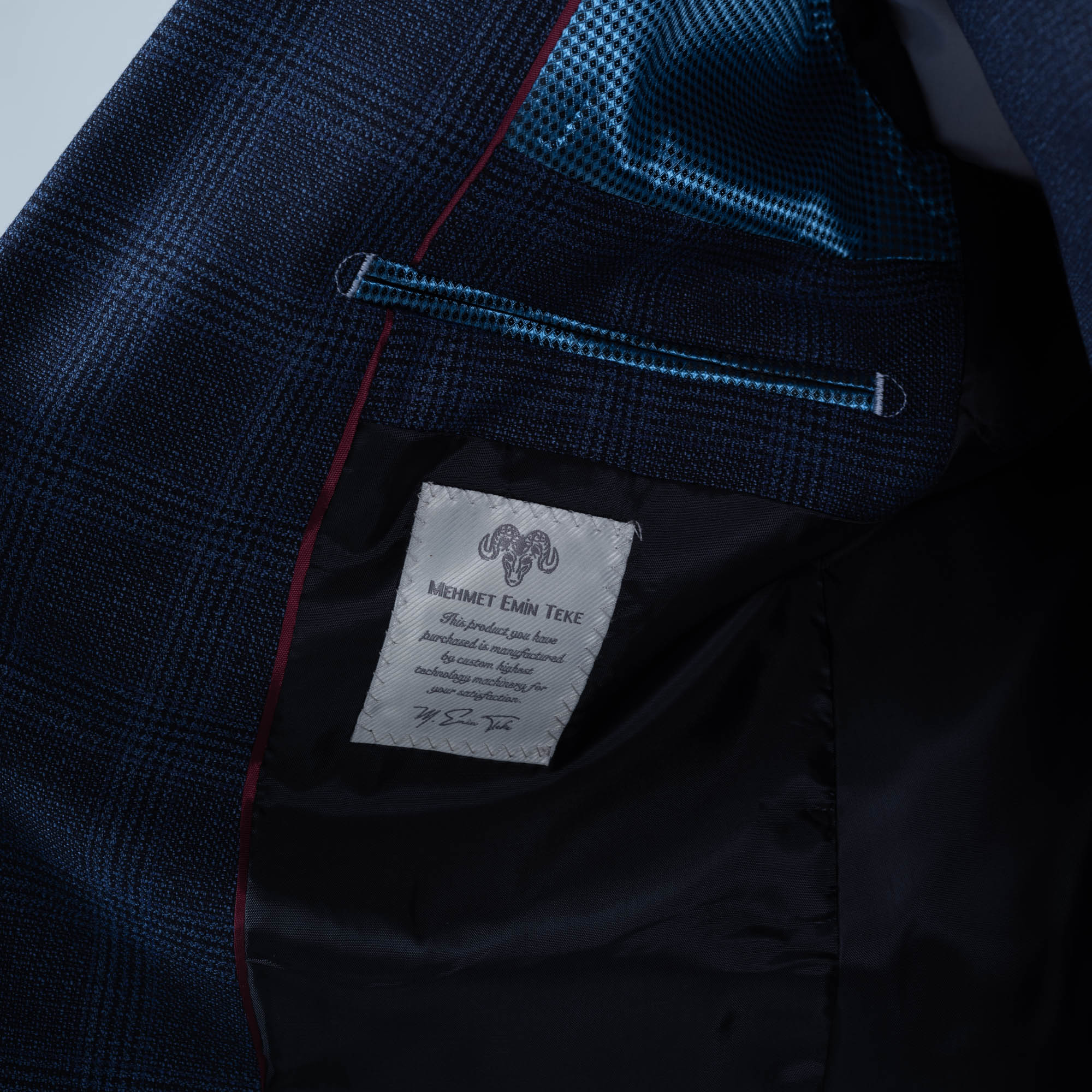 MEHMENT EMIN TEKE/TEKE IN,PLAID-2BDBU-DRESSY SUITS-511-NAVY - Image 7