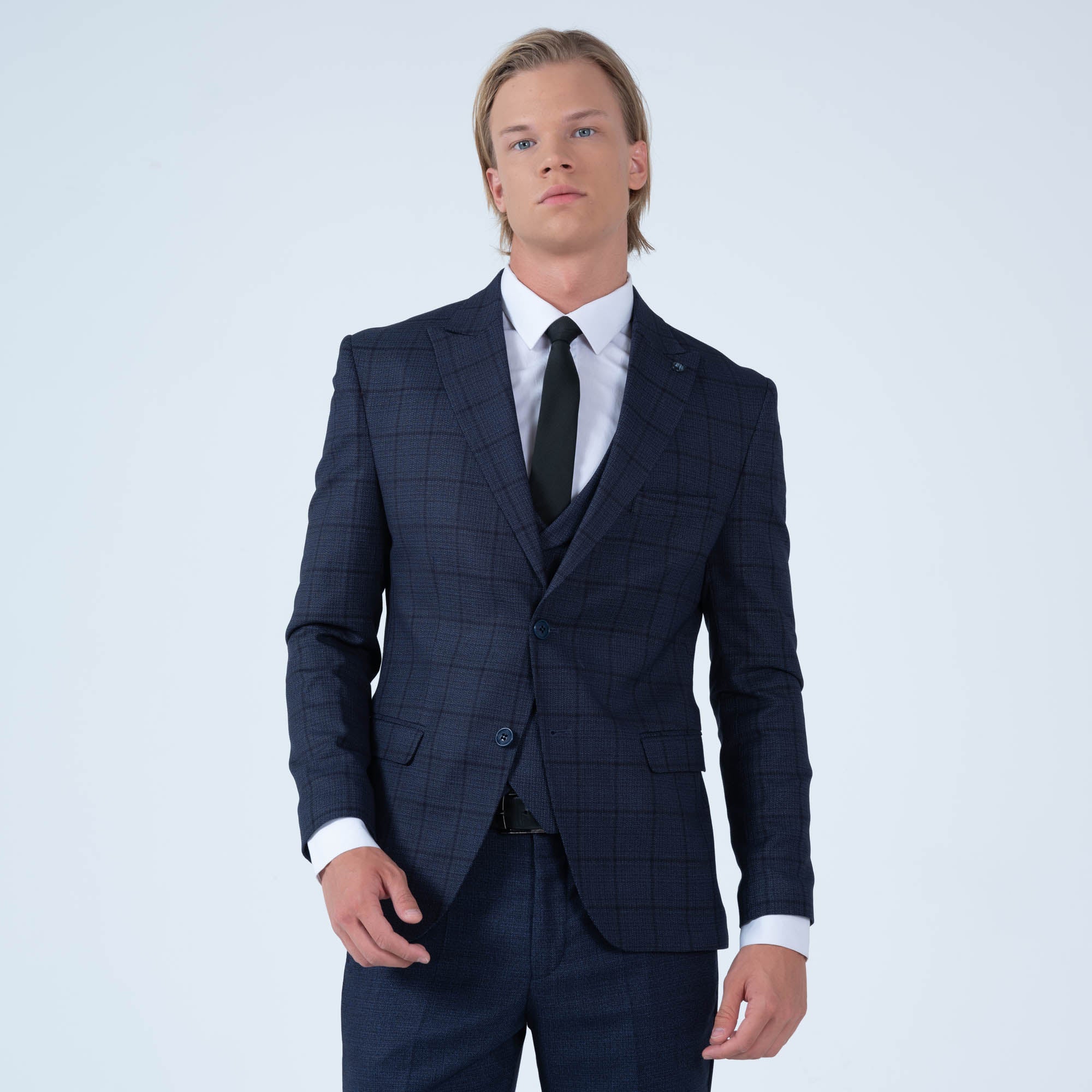 MEHMENT EMIN TEKE/TEKE IN,TONE ON TONE-2BDBU-DRESSY SUITS-512-BLUE - Image 3
