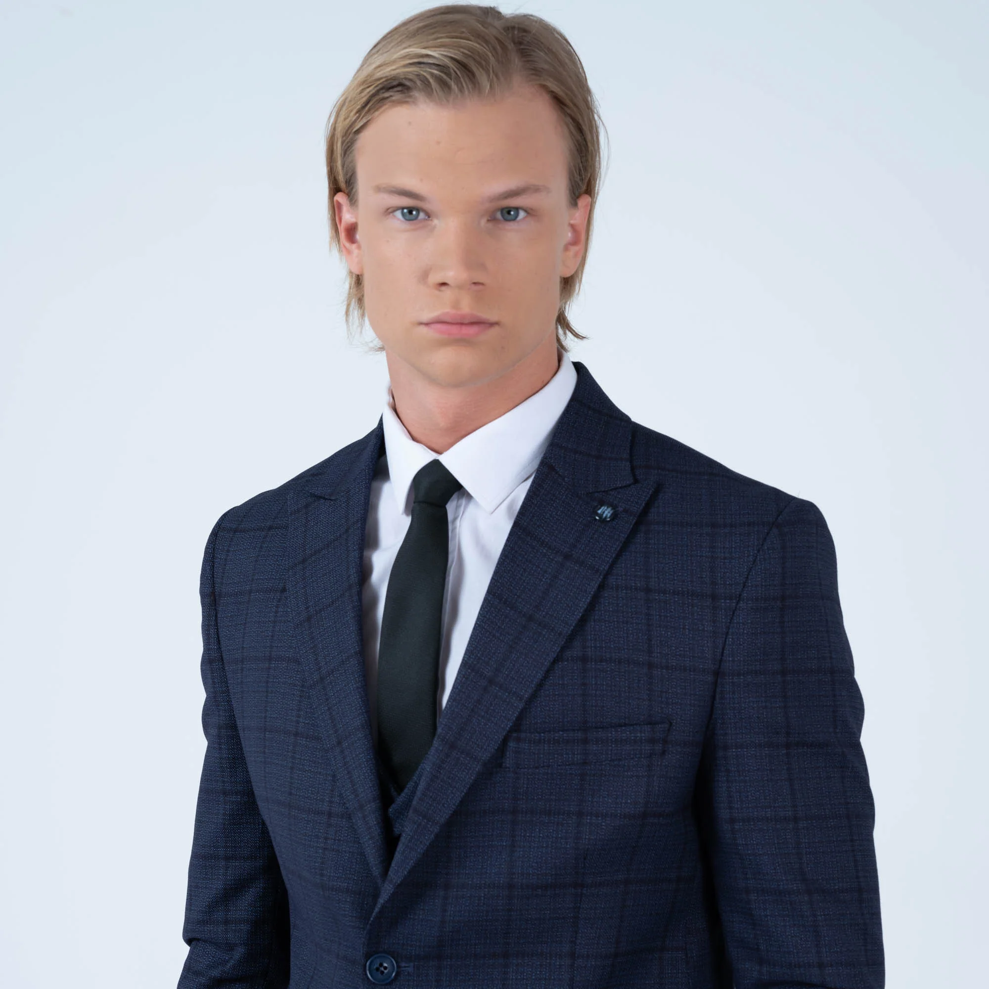 MEHMENT EMIN TEKE/TEKE IN,TONE ON TONE-2BDBU-DRESSY SUITS-512-BLUE - Image 4