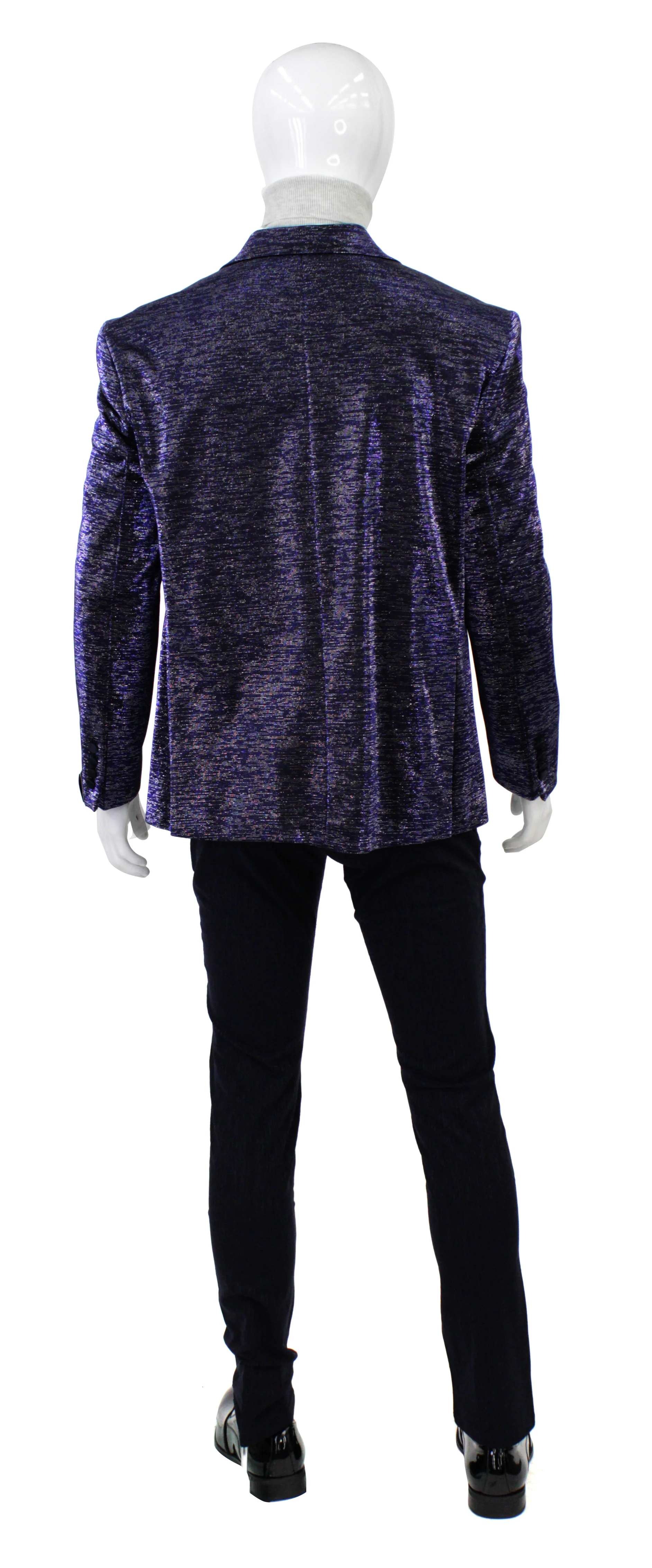 MEHMET,JACQUARD-NOTCH COLLAR-JACKETS-PB-B226-BLUE - Image 3