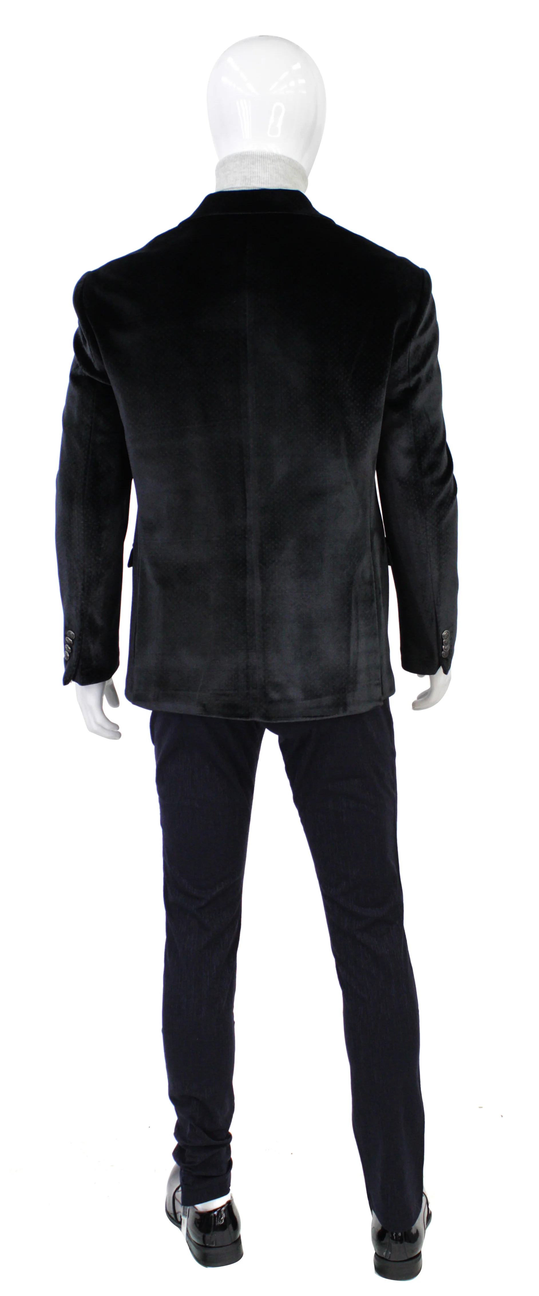 MEHMET,PRINTED-NOTCH COLLAR-JACKETS-PB-B224-BLACK - Image 3