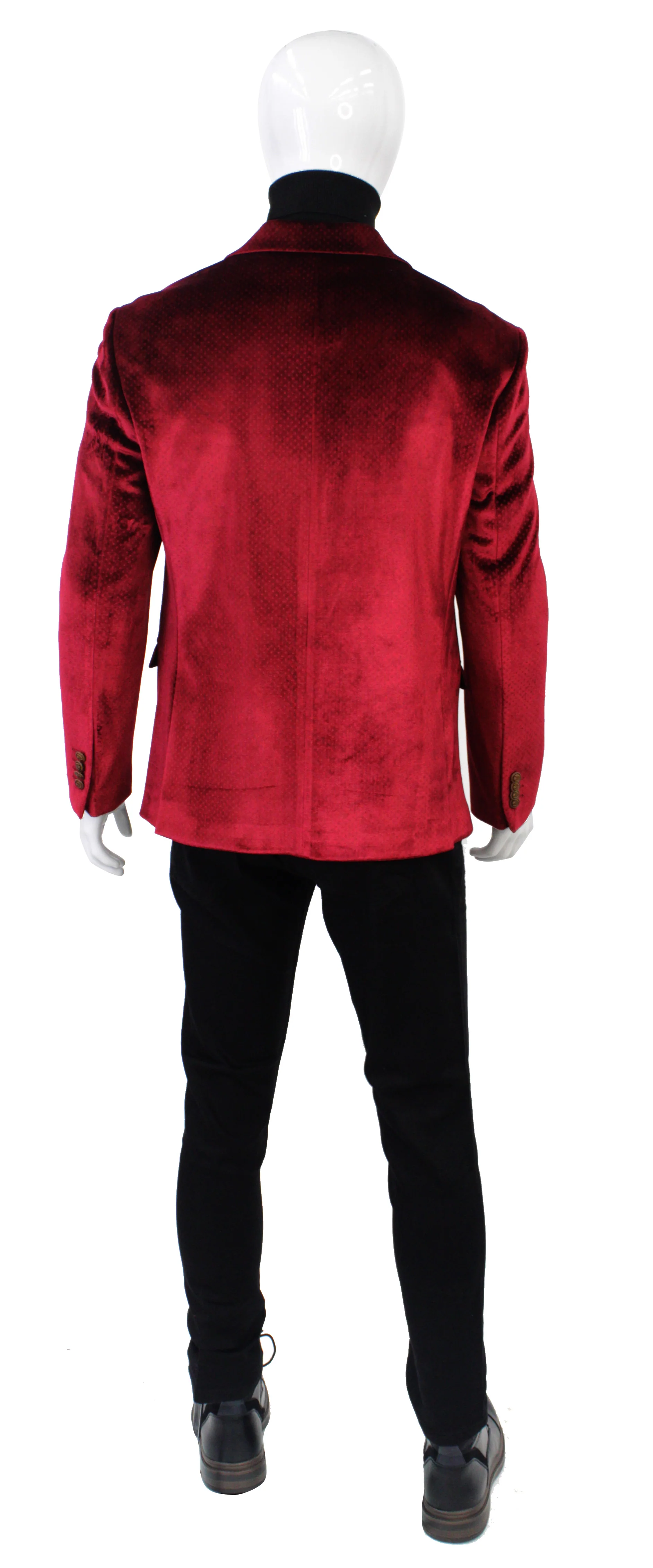 MEHMET,PRINTED-NOTCH COLLAR-JACKETS-PB-B224-RED - Image 4