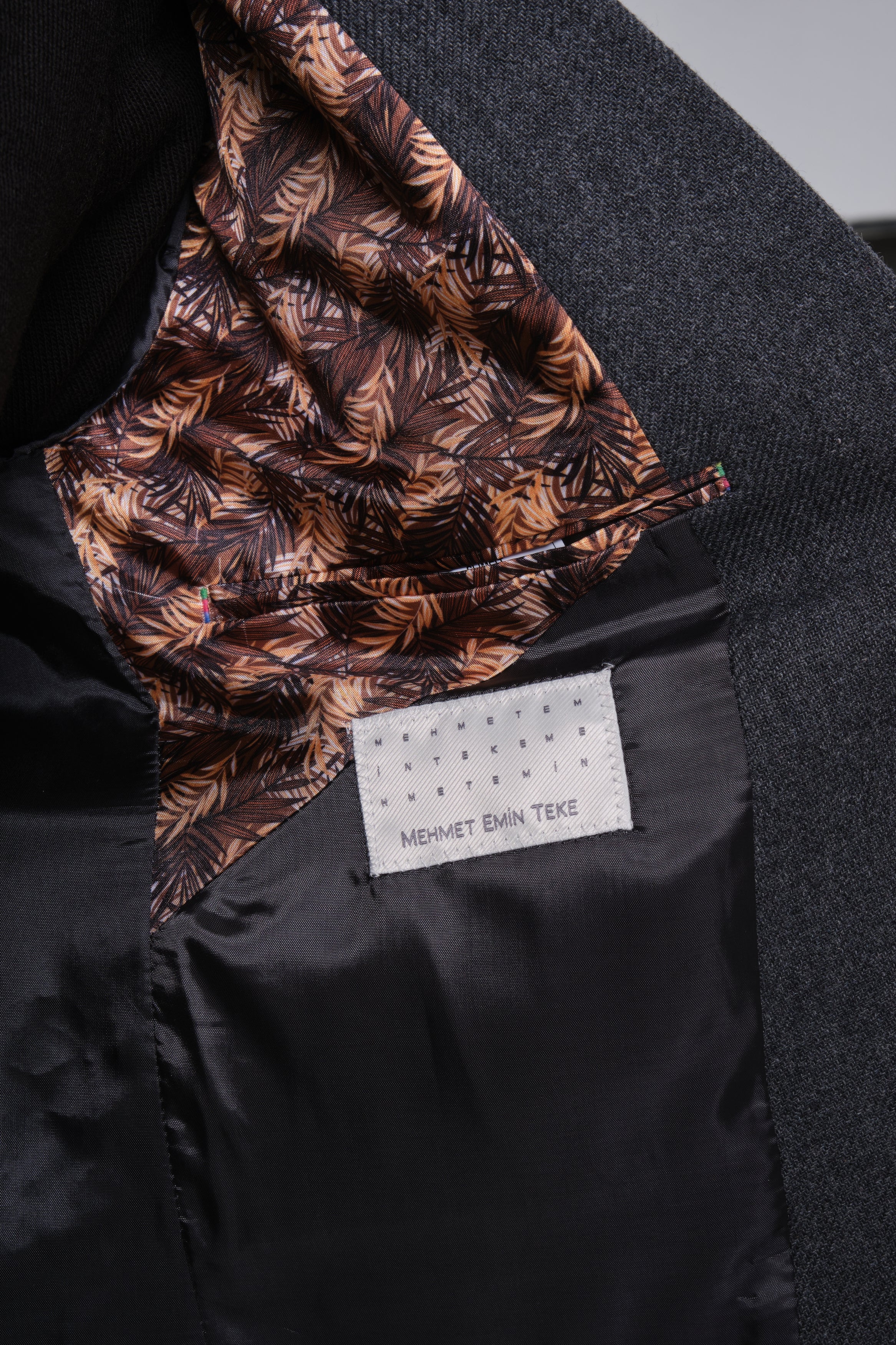 MEHMET,SOLID-NOTCH COLLAR-JACKETS-PB-B221-CHARCOAL - Image 10