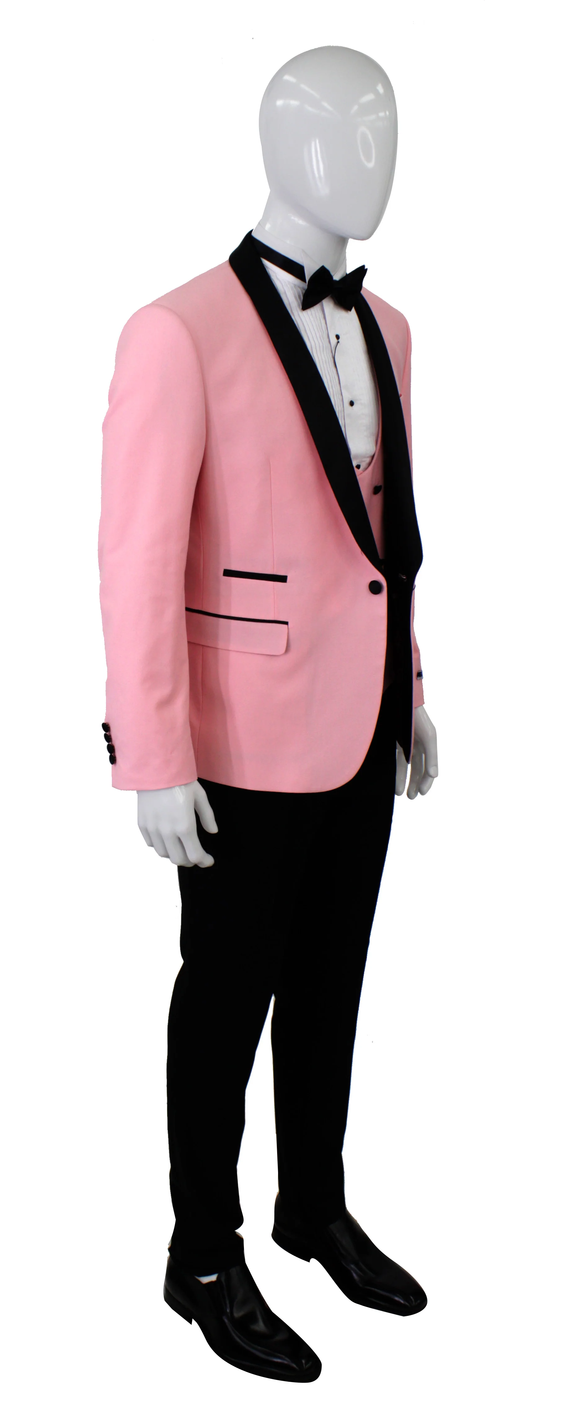 Portabella,COMPOSE-1 BUTTON VEST-TUXEDO SUITS-TUX500-PINK - Image 3