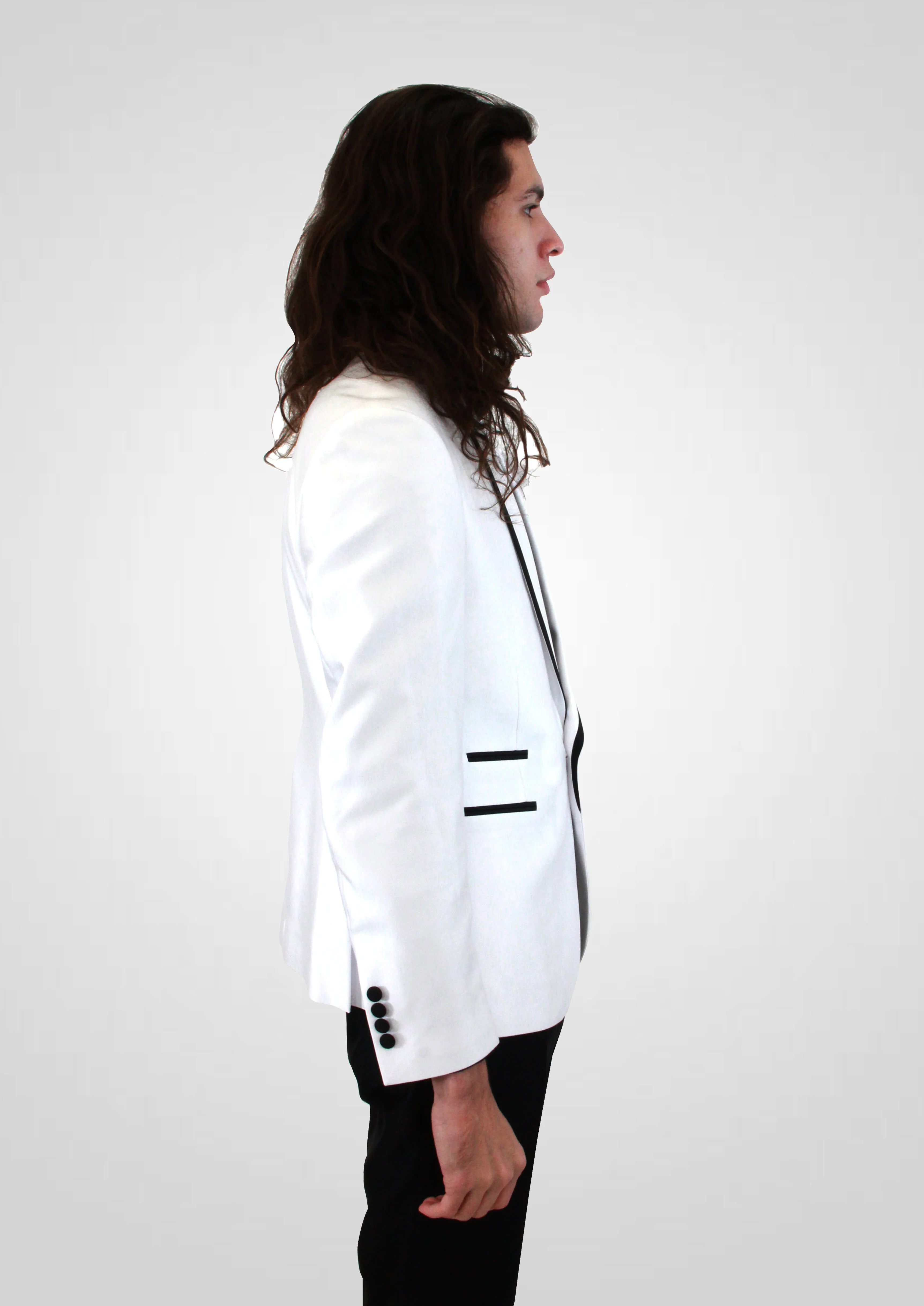 Portabella,COMPOSE-1 BUTTON VEST-TUXEDO SUITS-TUX900-WHITE - Image 3