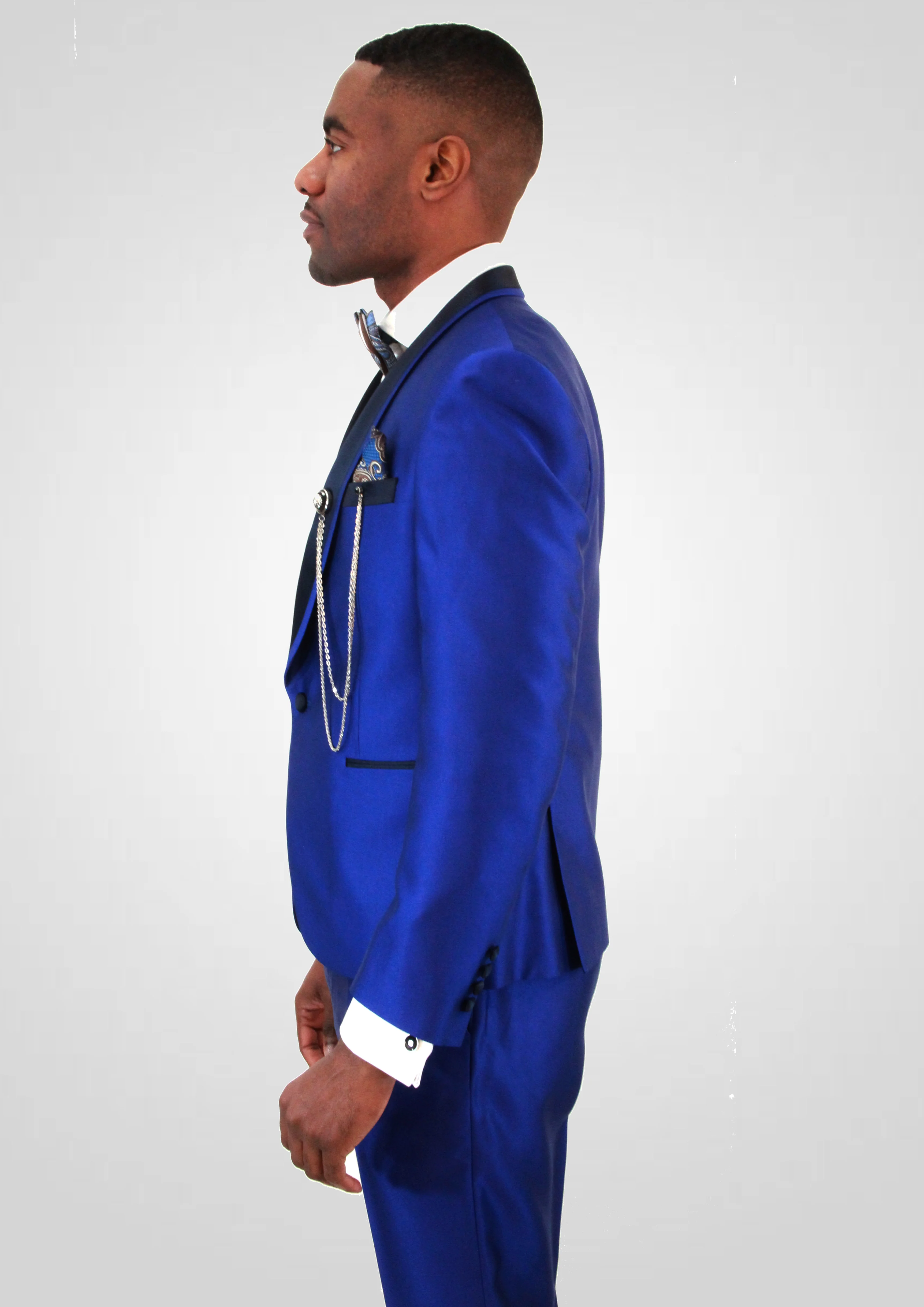 Portabella,SOLID-1BSHAWLV-TUXEDO SUITS-TUX300-FRENCH BLUE - Image 3